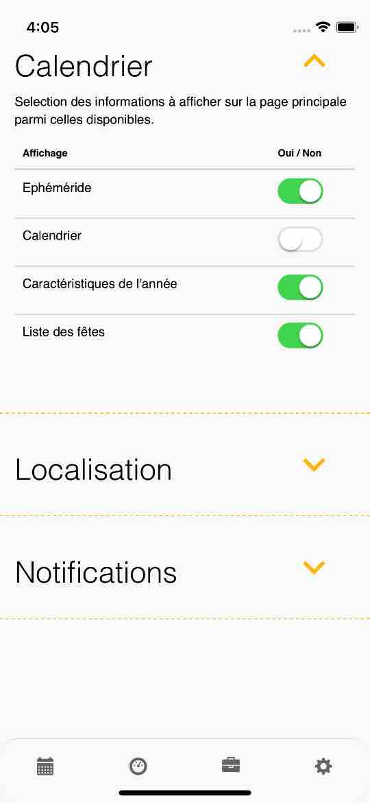hebraic - Affichage complementaire